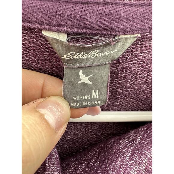 Eddie Bauer Jacket Size Medium Purple Asymmetrical Button Up Collared - Picture 6 of 13